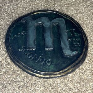 Scorpio Clay Disc Wall Hanging Decoration Handmade Zodiac Spiritual Wiccan ♏️🦂